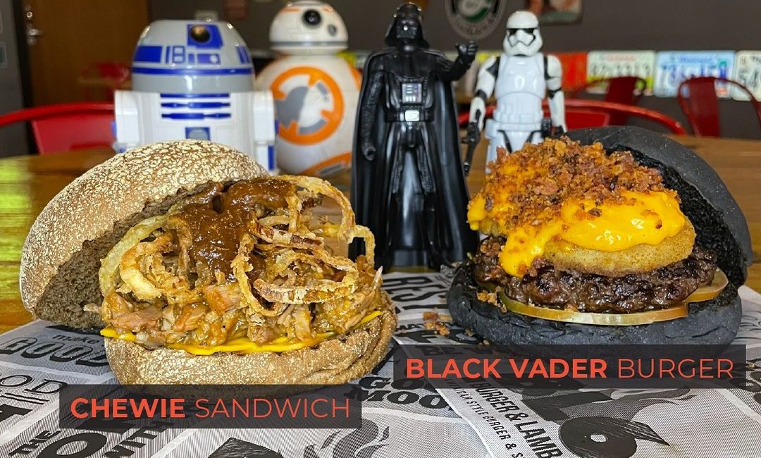 BL6 Burger & Lamb - BLACK VADER BURGER e CHEWIE SANDWICH