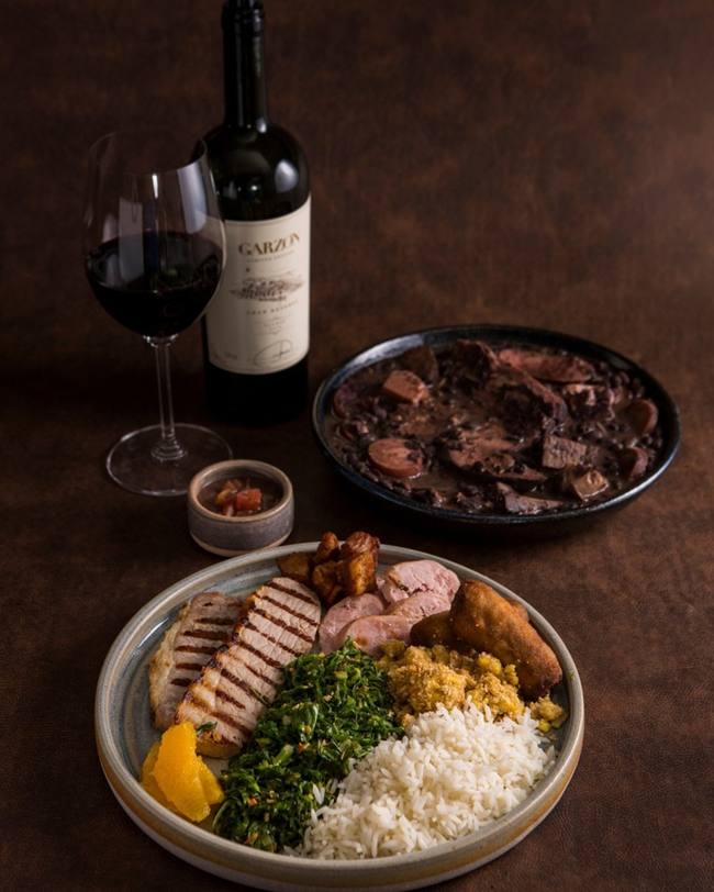 feijoada com vinho no Varanda Grill