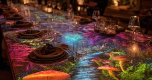 Jantar imersivo de “Alice” vira experiência sensorial