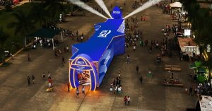 Túnel de ovos gigante vira atração de Páscoa