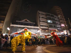 Show de drones celebra amizade Brasil-China